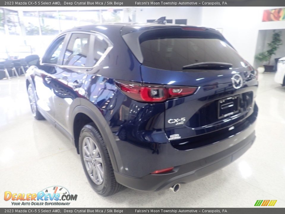 2023 Mazda CX-5 S Select AWD Deep Crystal Blue Mica / Silk Beige Photo #5