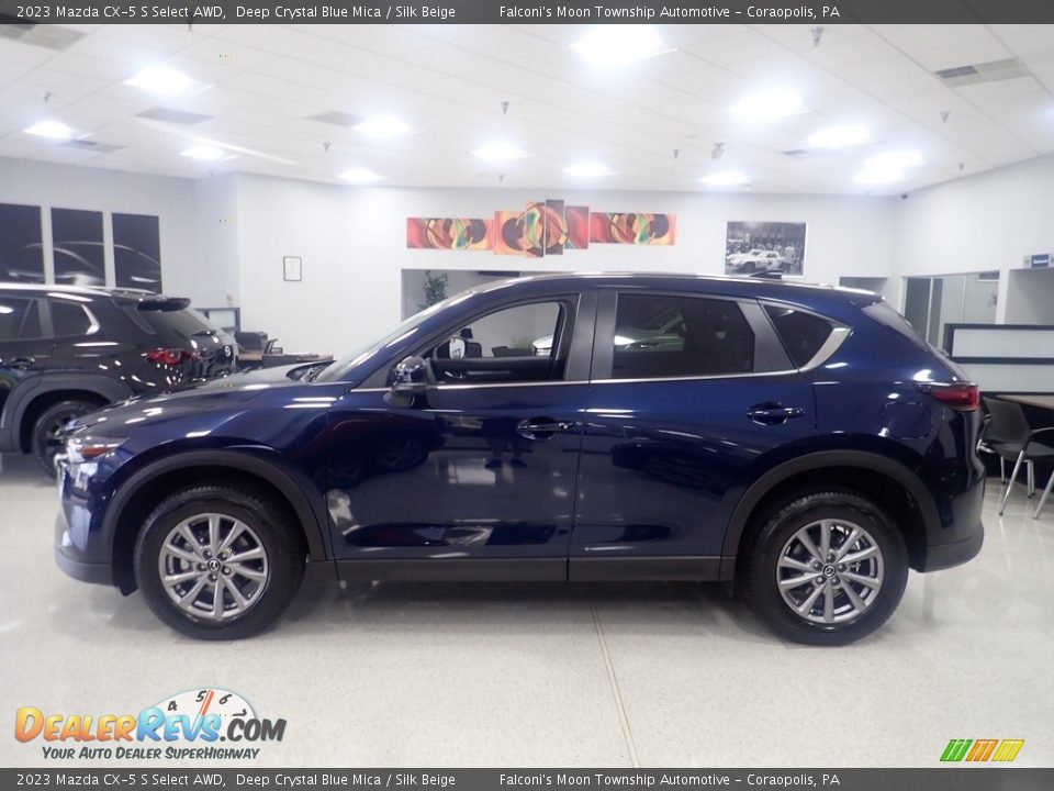 2023 Mazda CX-5 S Select AWD Deep Crystal Blue Mica / Silk Beige Photo #6