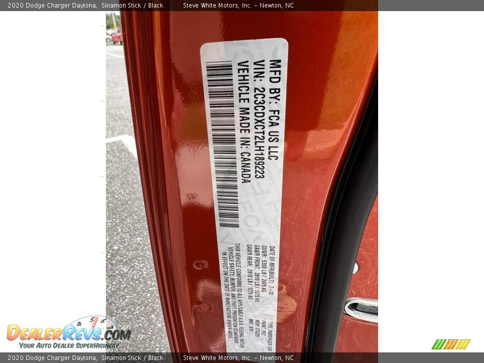 2020 Dodge Charger Daytona Sinamon Stick / Black Photo #28