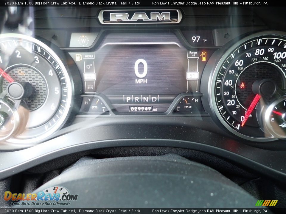 2020 Ram 1500 Big Horn Crew Cab 4x4 Diamond Black Crystal Pearl / Black Photo #20