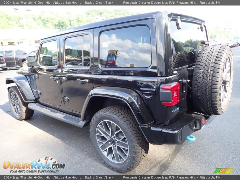 2024 Jeep Wrangler 4-Door High Altitude 4xe Hybrid Black / Green/Black Photo #3