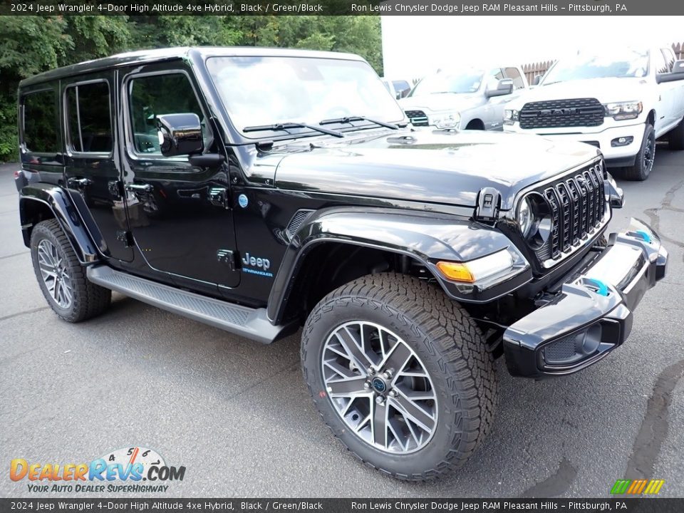 2024 Jeep Wrangler 4-Door High Altitude 4xe Hybrid Black / Green/Black Photo #8