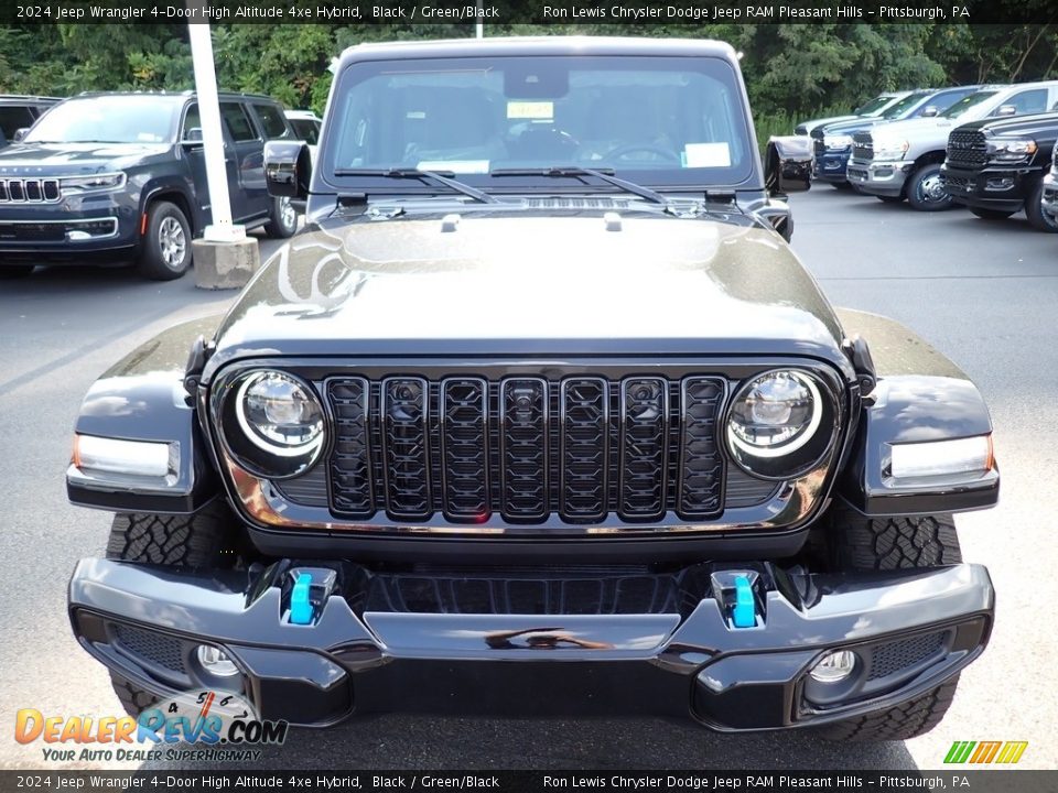 2024 Jeep Wrangler 4-Door High Altitude 4xe Hybrid Black / Green/Black Photo #9