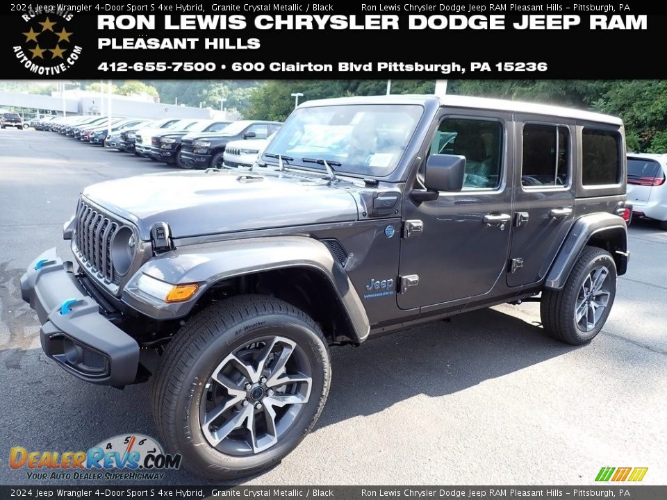 2024 Jeep Wrangler 4-Door Sport S 4xe Hybrid Granite Crystal Metallic / Black Photo #1