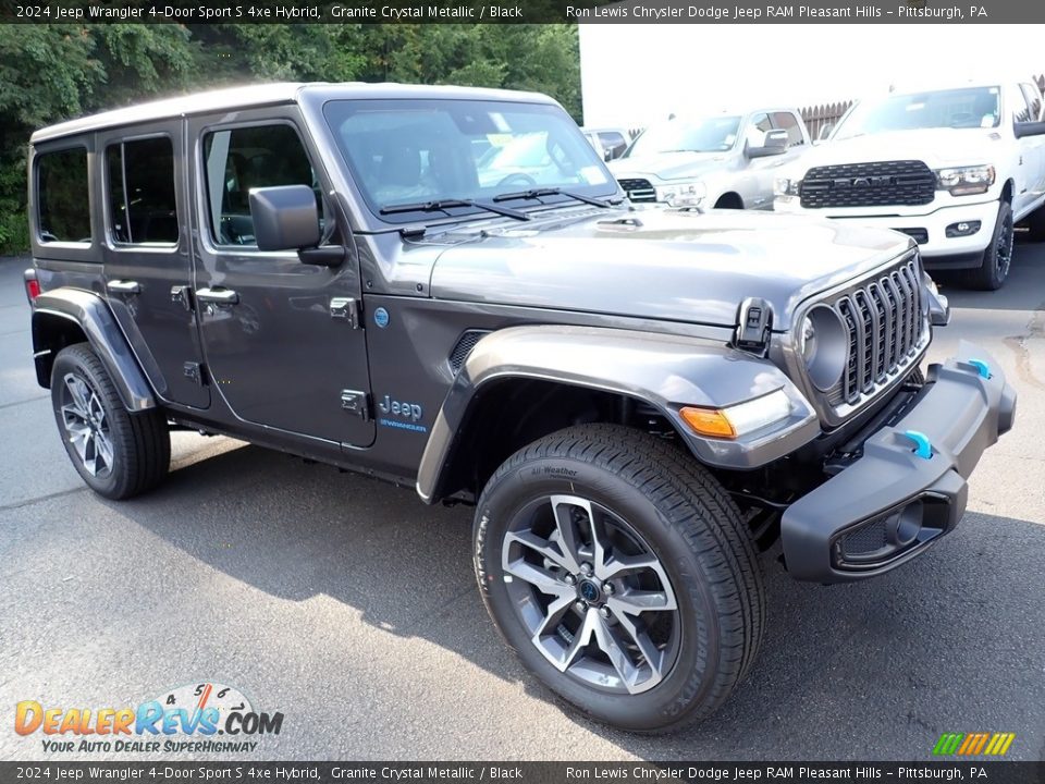 Front 3/4 View of 2024 Jeep Wrangler 4-Door Sport S 4xe Hybrid Photo #8