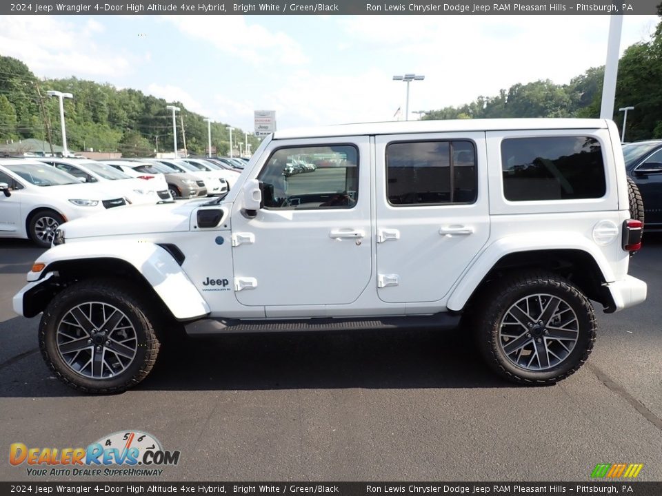 Bright White 2024 Jeep Wrangler 4-Door High Altitude 4xe Hybrid Photo #2