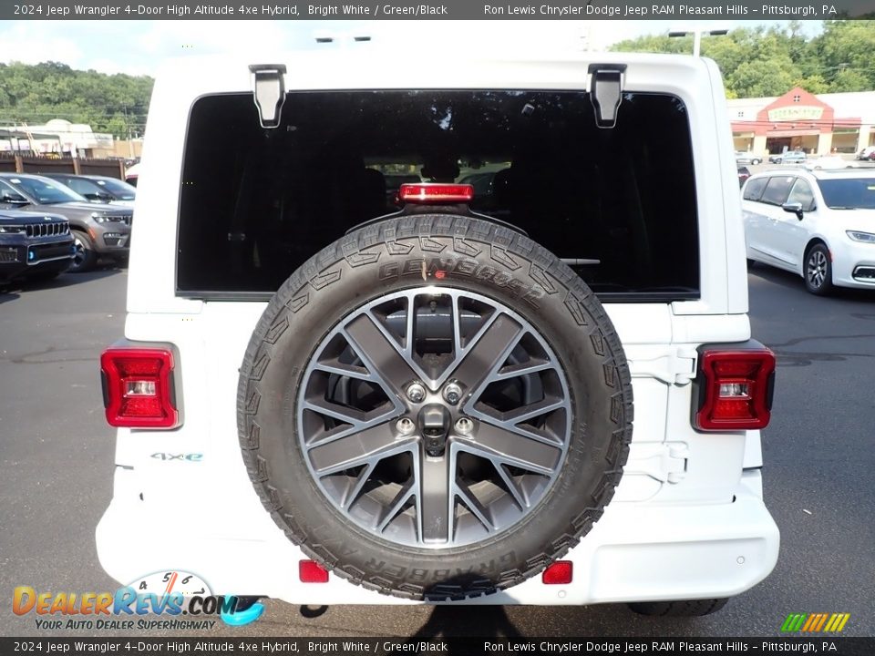 2024 Jeep Wrangler 4-Door High Altitude 4xe Hybrid Bright White / Green/Black Photo #4