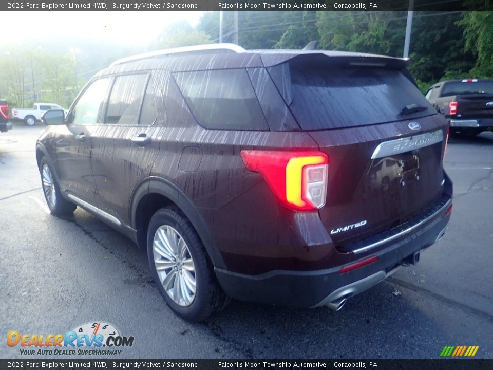 2022 Ford Explorer Limited 4WD Burgundy Velvet / Sandstone Photo #5