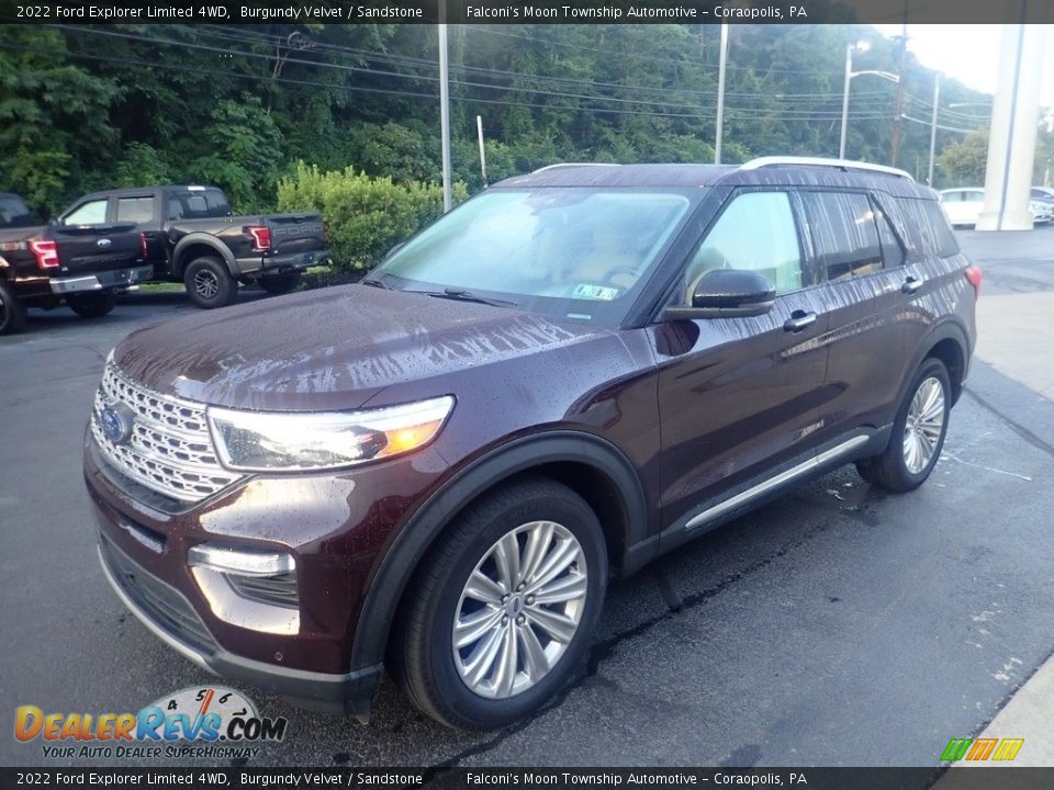 2022 Ford Explorer Limited 4WD Burgundy Velvet / Sandstone Photo #7