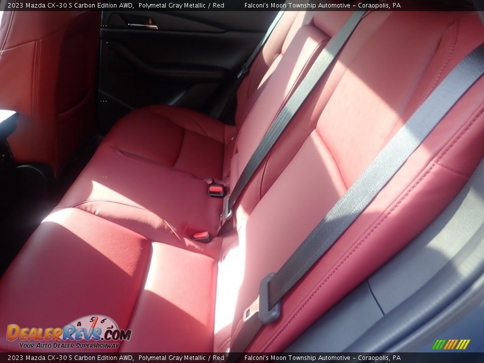 2023 Mazda CX-30 S Carbon Edition AWD Polymetal Gray Metallic / Red Photo #12