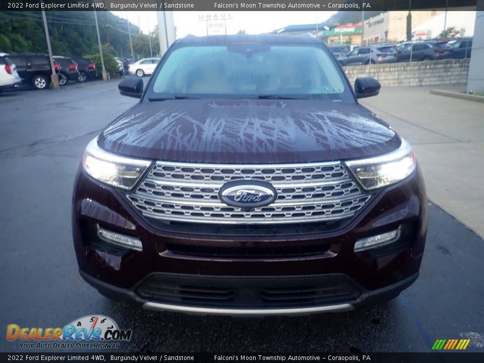 2022 Ford Explorer Limited 4WD Burgundy Velvet / Sandstone Photo #8