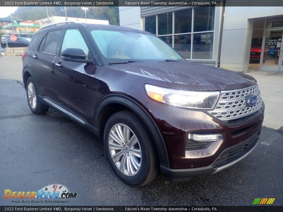 2022 Ford Explorer Limited 4WD Burgundy Velvet / Sandstone Photo #9