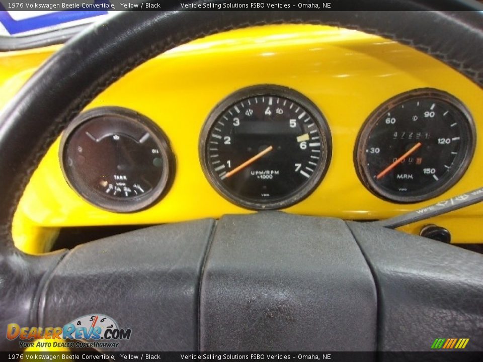 1976 Volkswagen Beetle Convertible Yellow / Black Photo #4