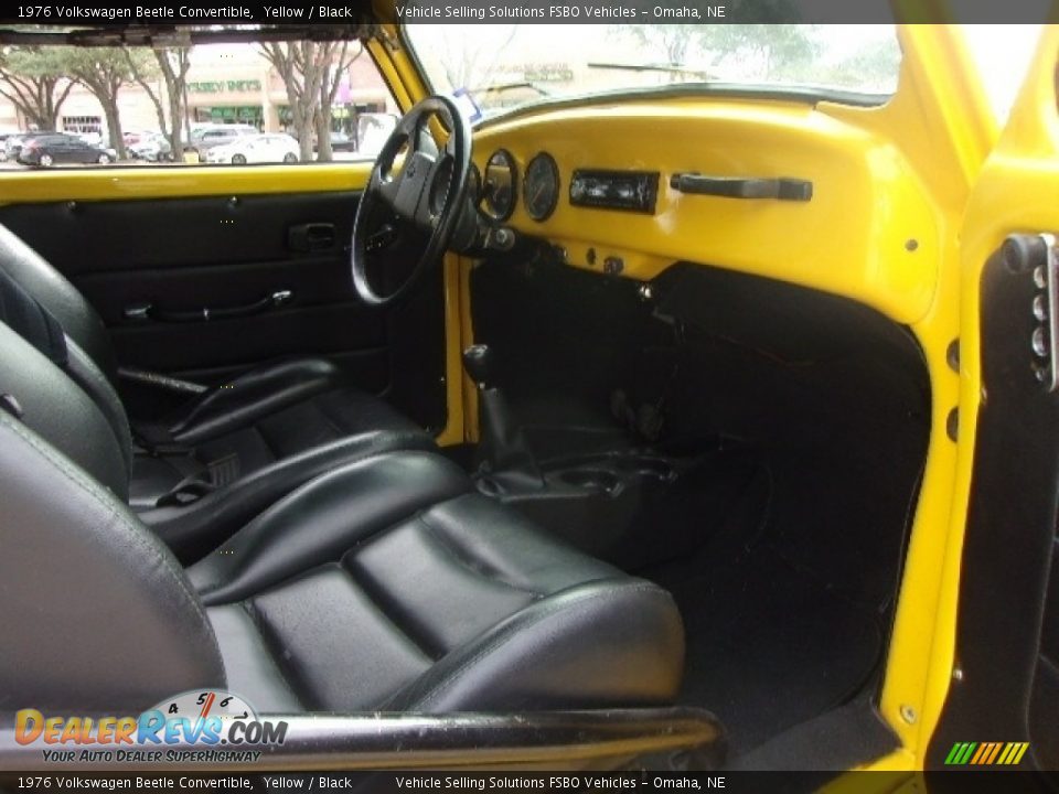 1976 Volkswagen Beetle Convertible Yellow / Black Photo #6