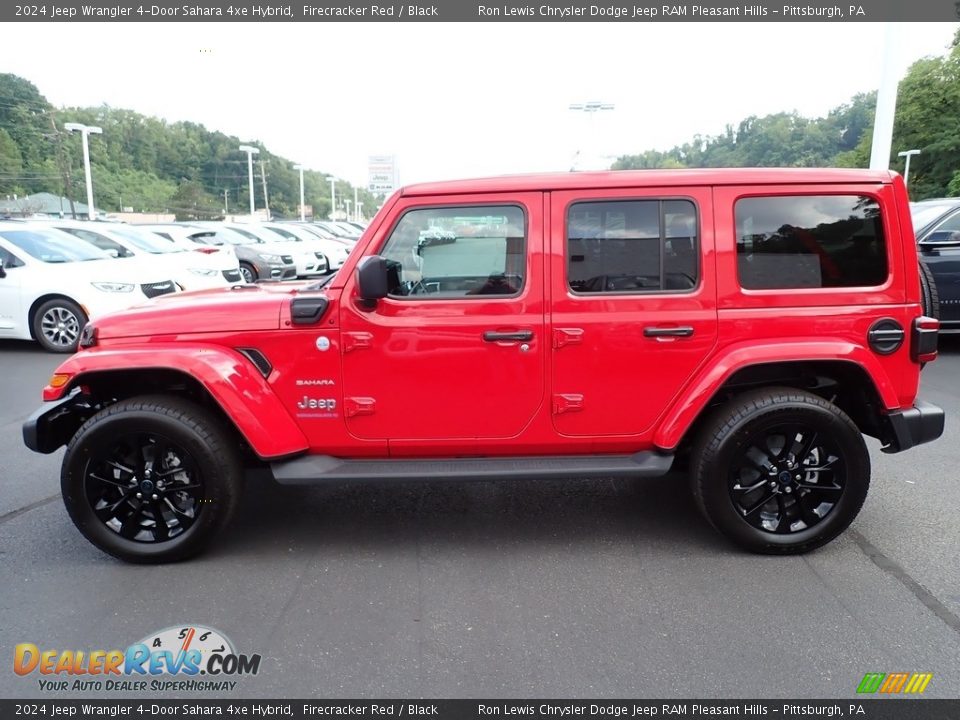 Firecracker Red 2024 Jeep Wrangler 4-Door Sahara 4xe Hybrid Photo #2