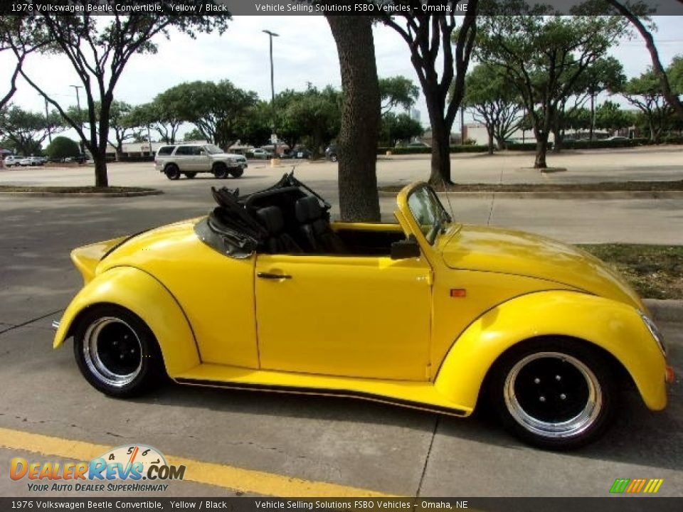 1976 Volkswagen Beetle Convertible Yellow / Black Photo #8