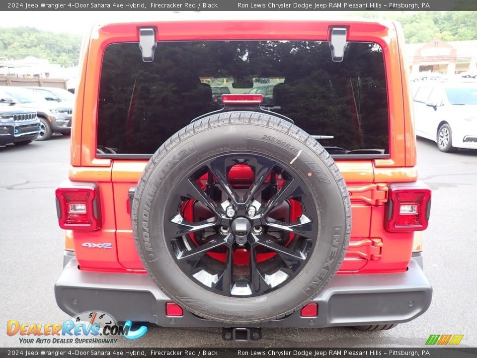 2024 Jeep Wrangler 4-Door Sahara 4xe Hybrid Firecracker Red / Black Photo #4