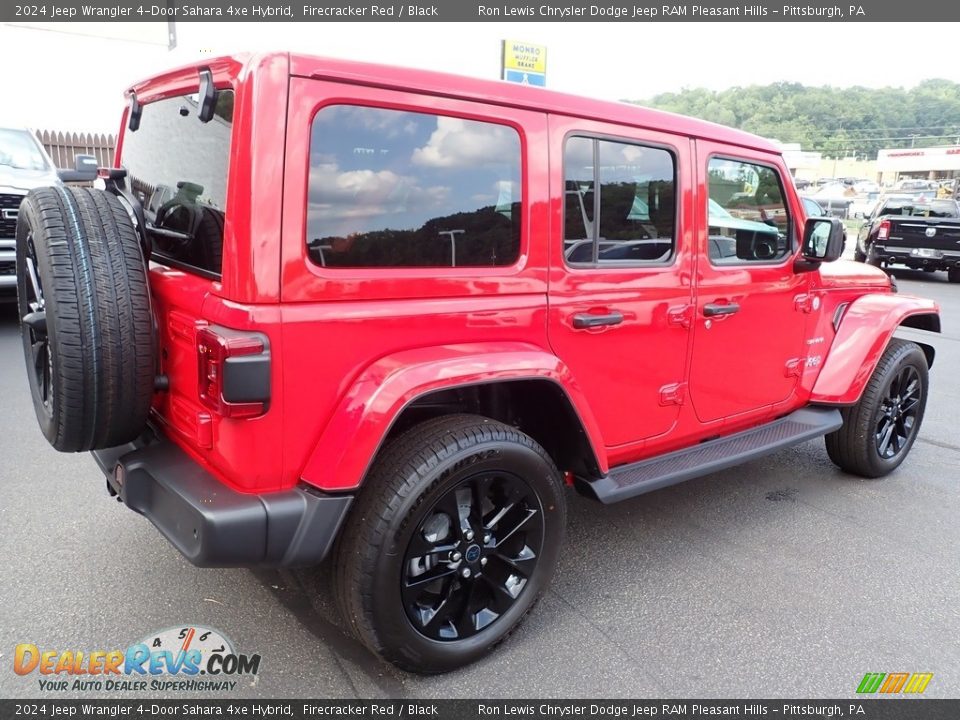 2024 Jeep Wrangler 4-Door Sahara 4xe Hybrid Firecracker Red / Black Photo #6