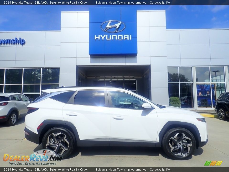 2024 Hyundai Tucson SEL AWD Serenity White Pearl / Gray Photo #1