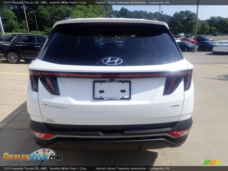 2024 Hyundai Tucson SEL AWD Serenity White Pearl / Gray Photo #3