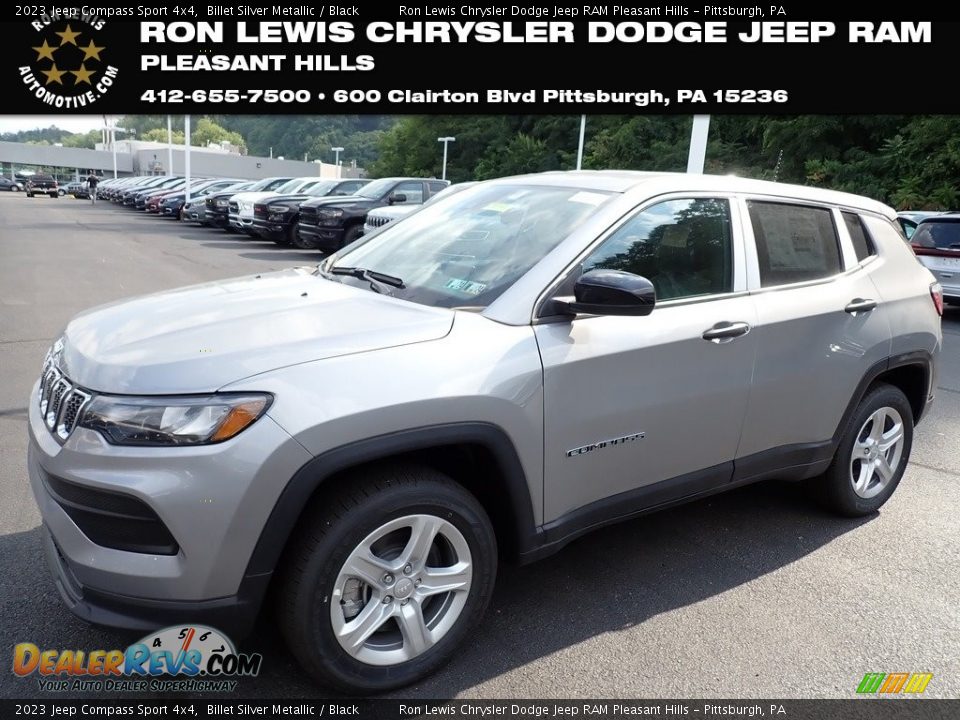 2023 Jeep Compass Sport 4x4 Billet Silver Metallic / Black Photo #1