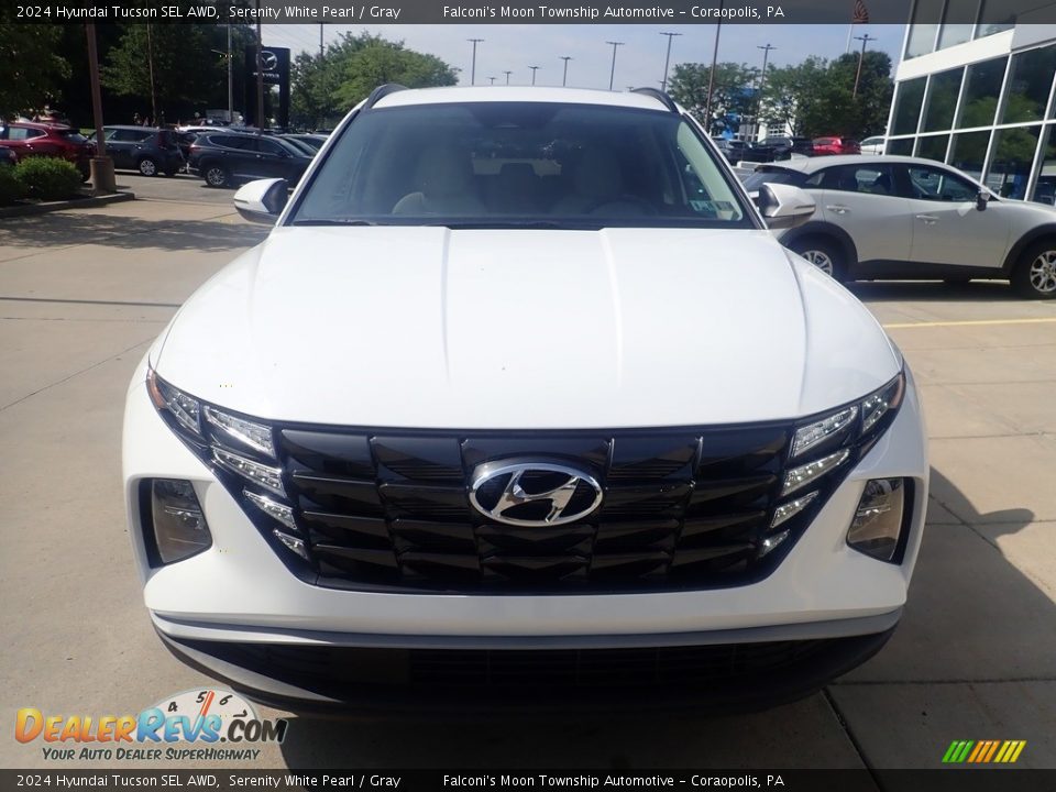 2024 Hyundai Tucson SEL AWD Serenity White Pearl / Gray Photo #8