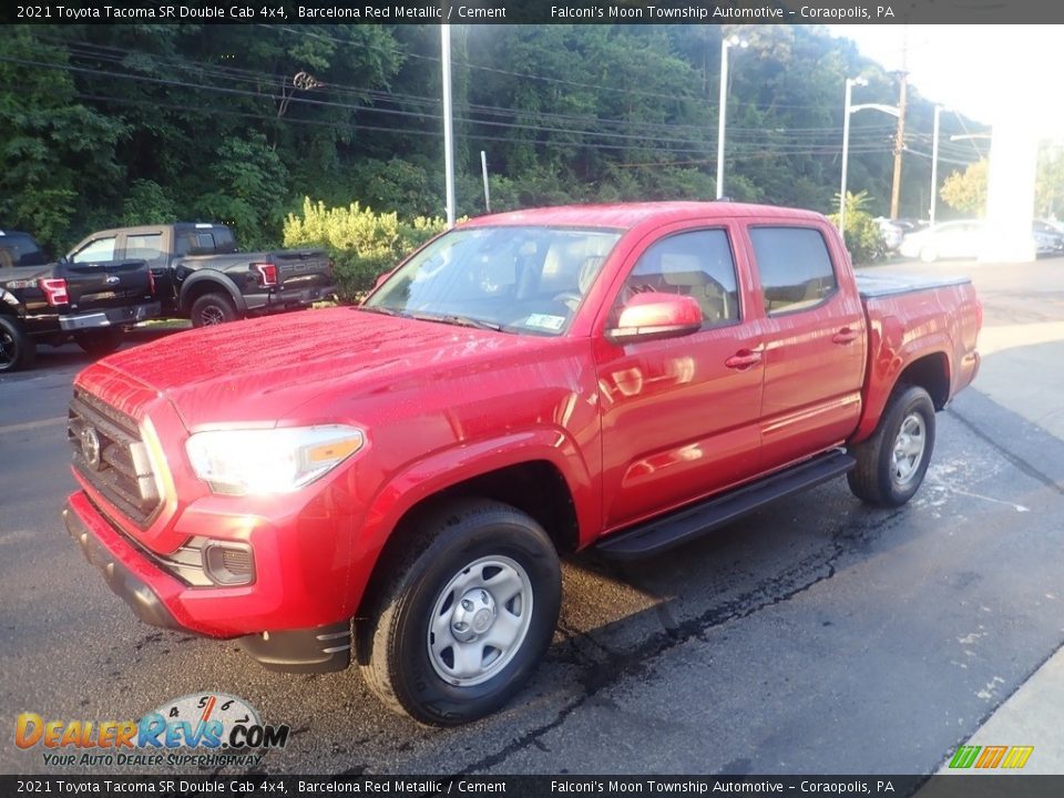 2021 Toyota Tacoma SR Double Cab 4x4 Barcelona Red Metallic / Cement Photo #6