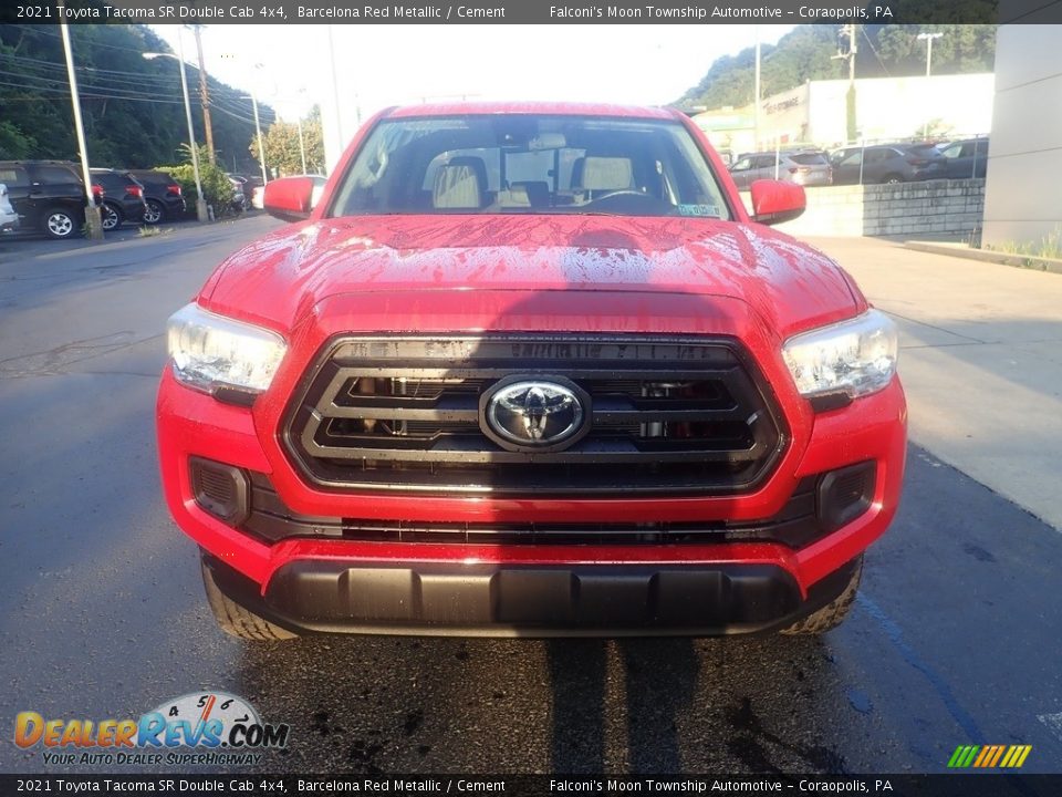 2021 Toyota Tacoma SR Double Cab 4x4 Barcelona Red Metallic / Cement Photo #7