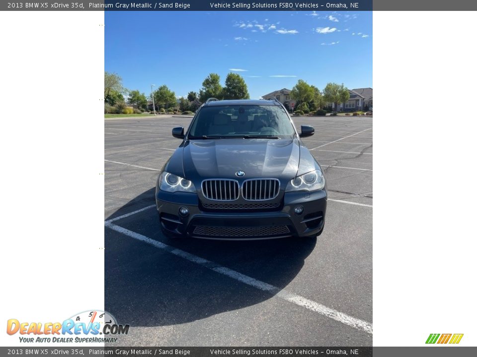 2013 BMW X5 xDrive 35d Platinum Gray Metallic / Sand Beige Photo #18