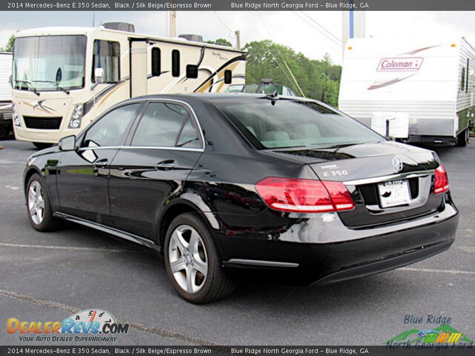 2014 Mercedes-Benz E 350 Sedan Black / Silk Beige/Espresso Brown Photo #3