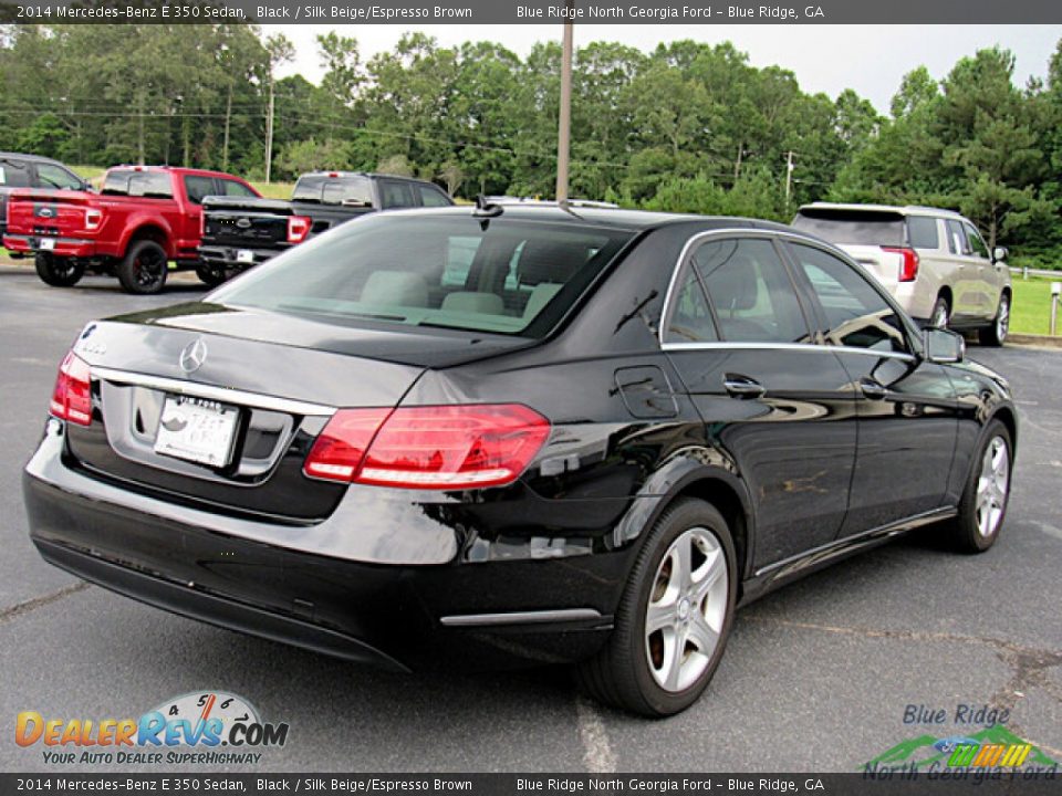 2014 Mercedes-Benz E 350 Sedan Black / Silk Beige/Espresso Brown Photo #5