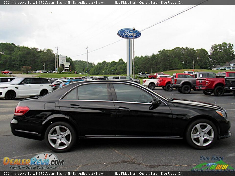 2014 Mercedes-Benz E 350 Sedan Black / Silk Beige/Espresso Brown Photo #6