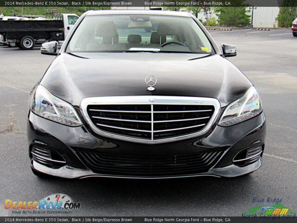 2014 Mercedes-Benz E 350 Sedan Black / Silk Beige/Espresso Brown Photo #8