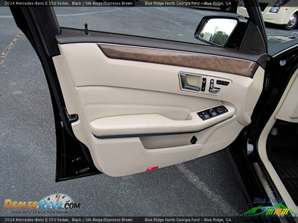 2014 Mercedes-Benz E 350 Sedan Black / Silk Beige/Espresso Brown Photo #9