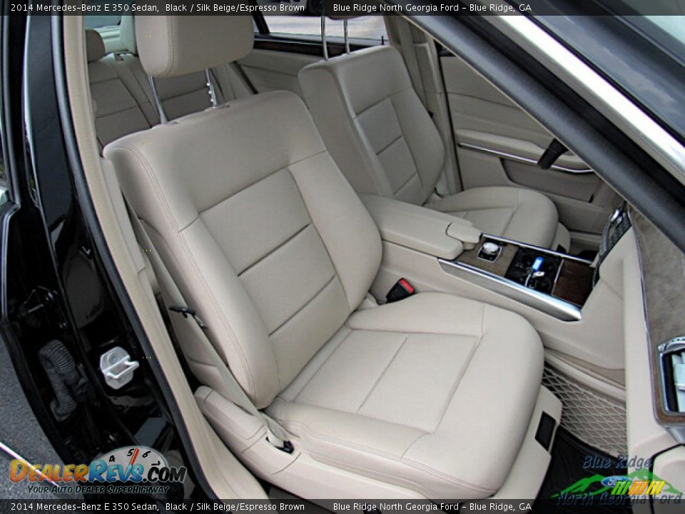 2014 Mercedes-Benz E 350 Sedan Black / Silk Beige/Espresso Brown Photo #11