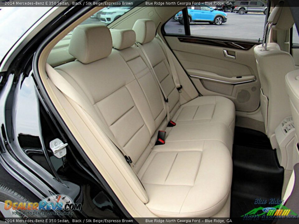 2014 Mercedes-Benz E 350 Sedan Black / Silk Beige/Espresso Brown Photo #12