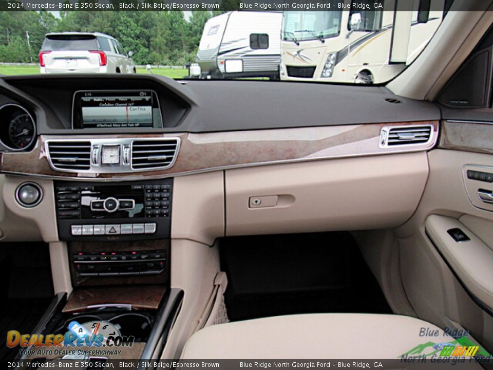 2014 Mercedes-Benz E 350 Sedan Black / Silk Beige/Espresso Brown Photo #14