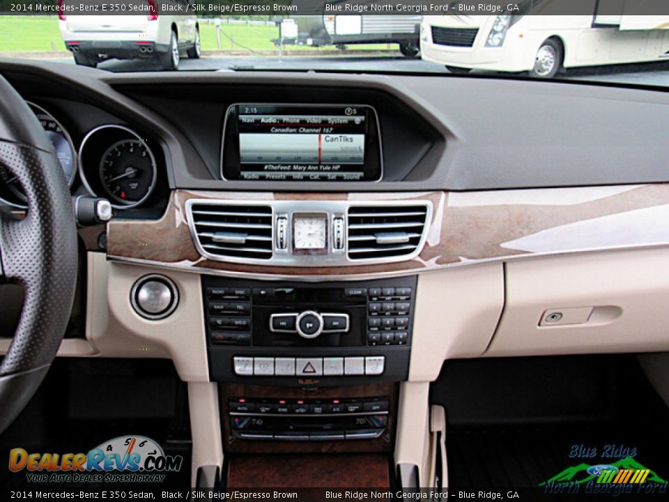 2014 Mercedes-Benz E 350 Sedan Black / Silk Beige/Espresso Brown Photo #15