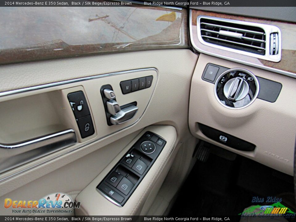 2014 Mercedes-Benz E 350 Sedan Black / Silk Beige/Espresso Brown Photo #21