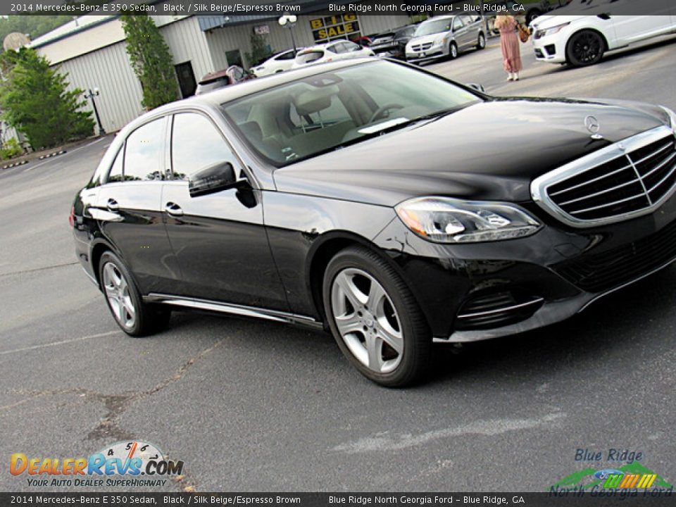 2014 Mercedes-Benz E 350 Sedan Black / Silk Beige/Espresso Brown Photo #25