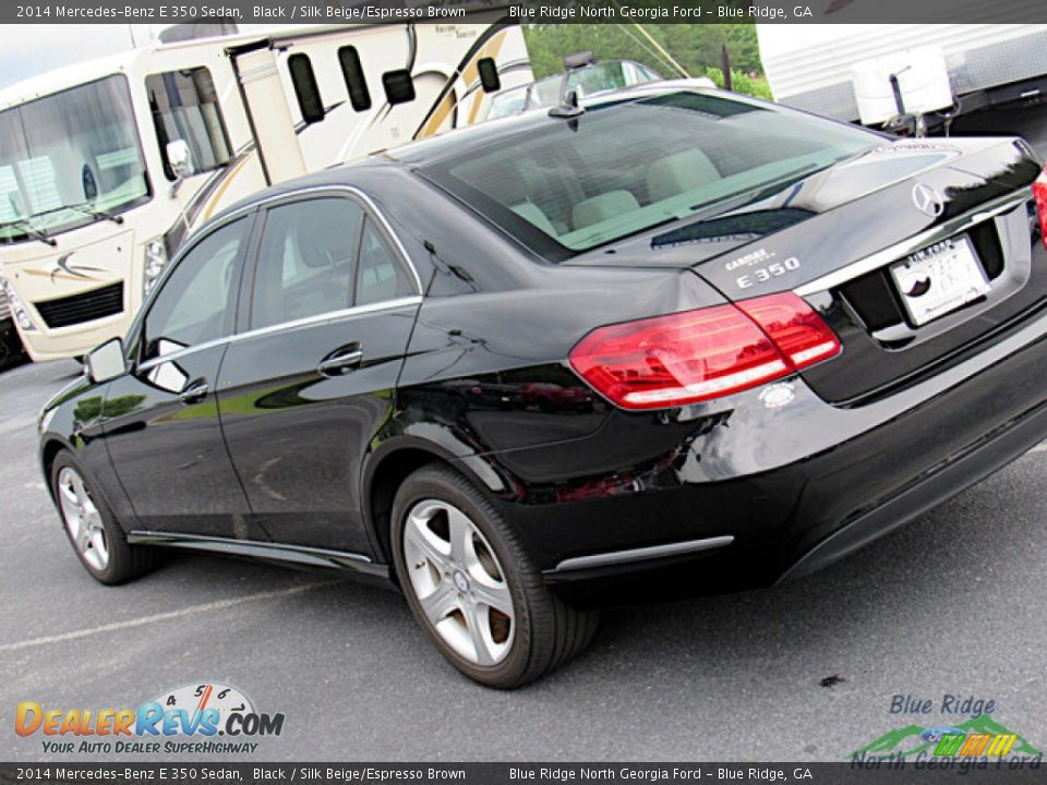 2014 Mercedes-Benz E 350 Sedan Black / Silk Beige/Espresso Brown Photo #27