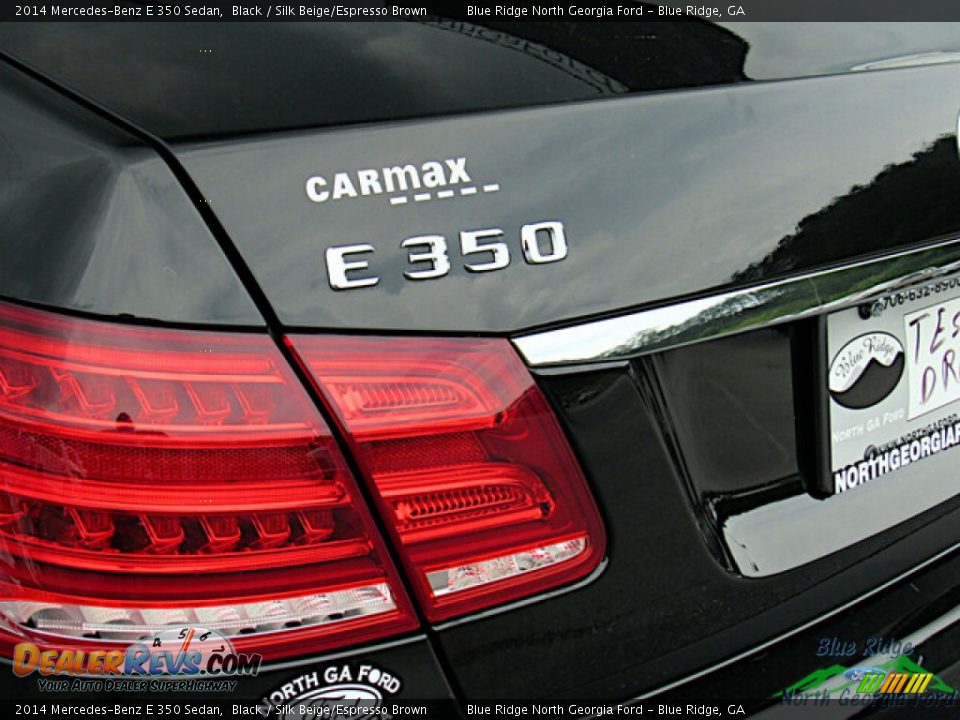 2014 Mercedes-Benz E 350 Sedan Black / Silk Beige/Espresso Brown Photo #28