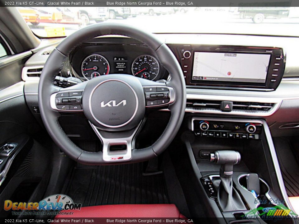 2022 Kia K5 GT-Line Glacial White Pearl / Black Photo #14