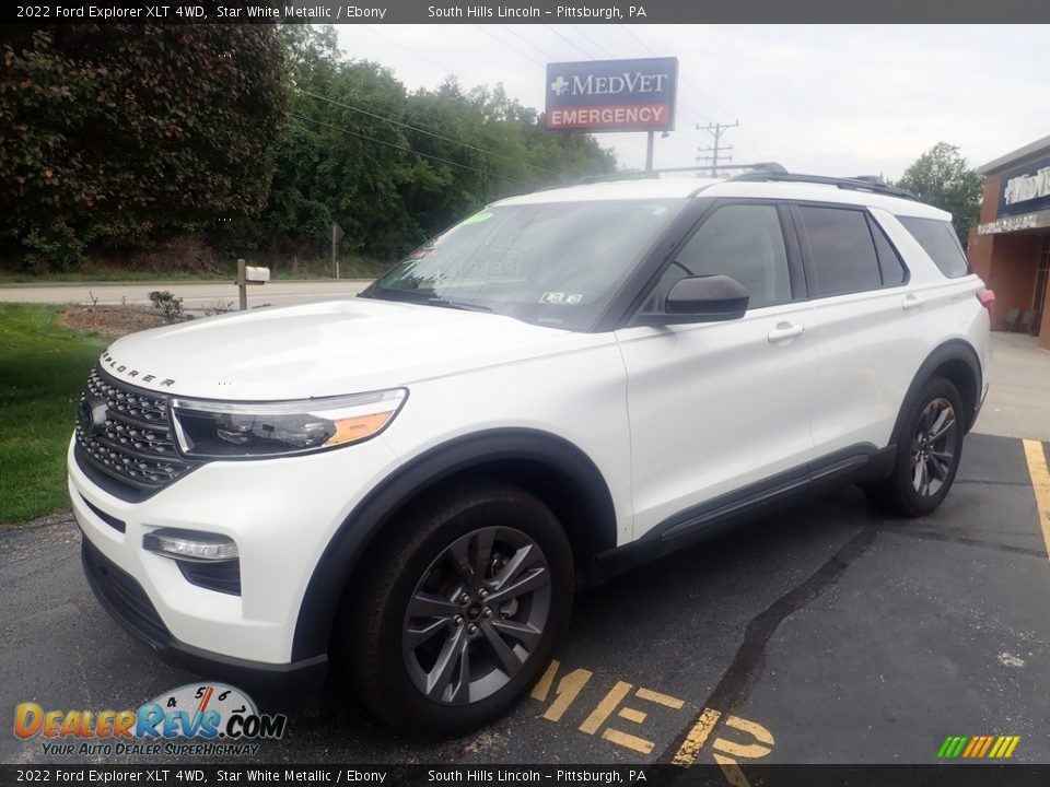 2022 Ford Explorer XLT 4WD Star White Metallic / Ebony Photo #1
