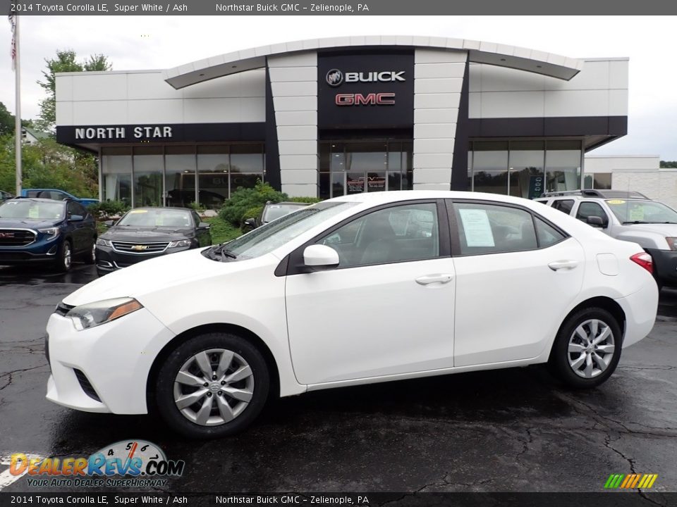 2014 Toyota Corolla LE Super White / Ash Photo #1