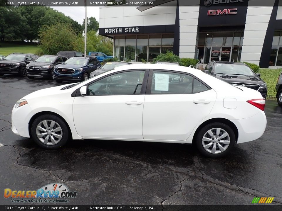 2014 Toyota Corolla LE Super White / Ash Photo #2