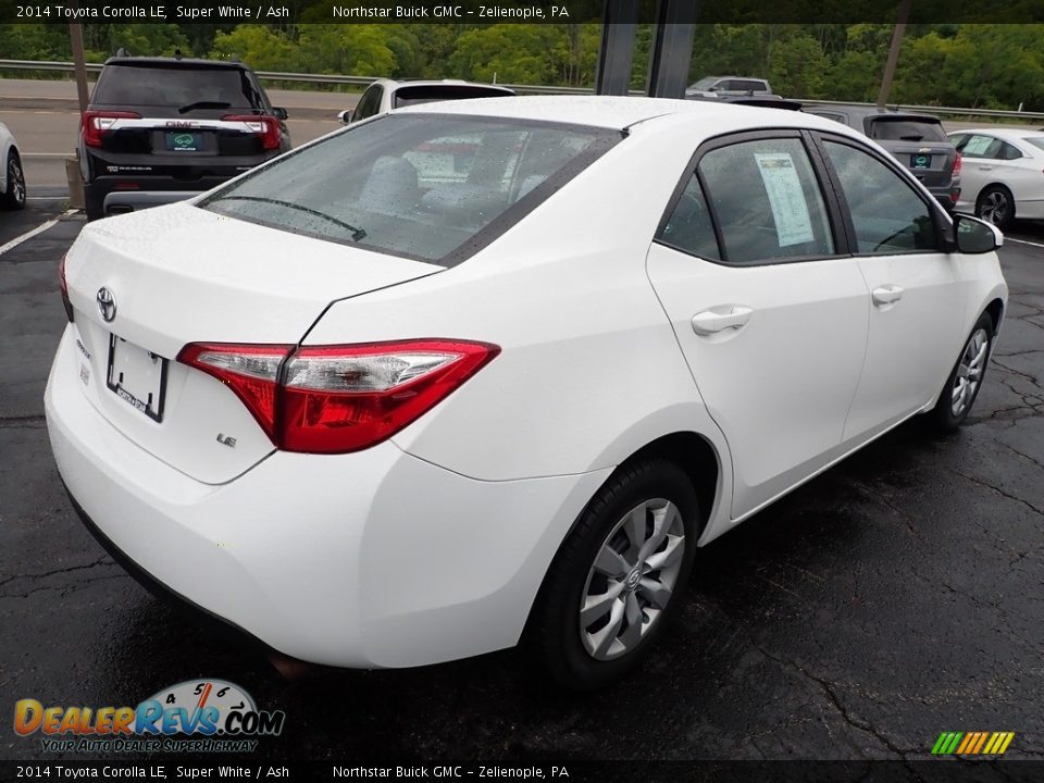 2014 Toyota Corolla LE Super White / Ash Photo #6