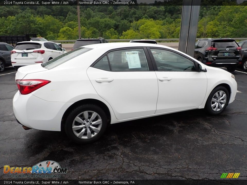2014 Toyota Corolla LE Super White / Ash Photo #7