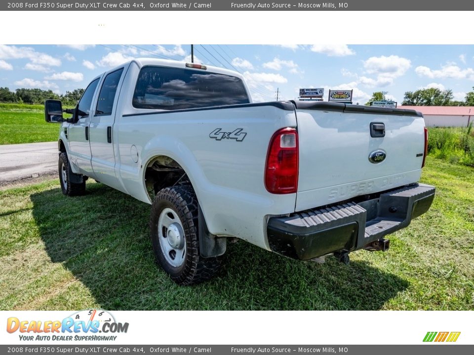 2008 Ford F350 Super Duty XLT Crew Cab 4x4 Oxford White / Camel Photo #6