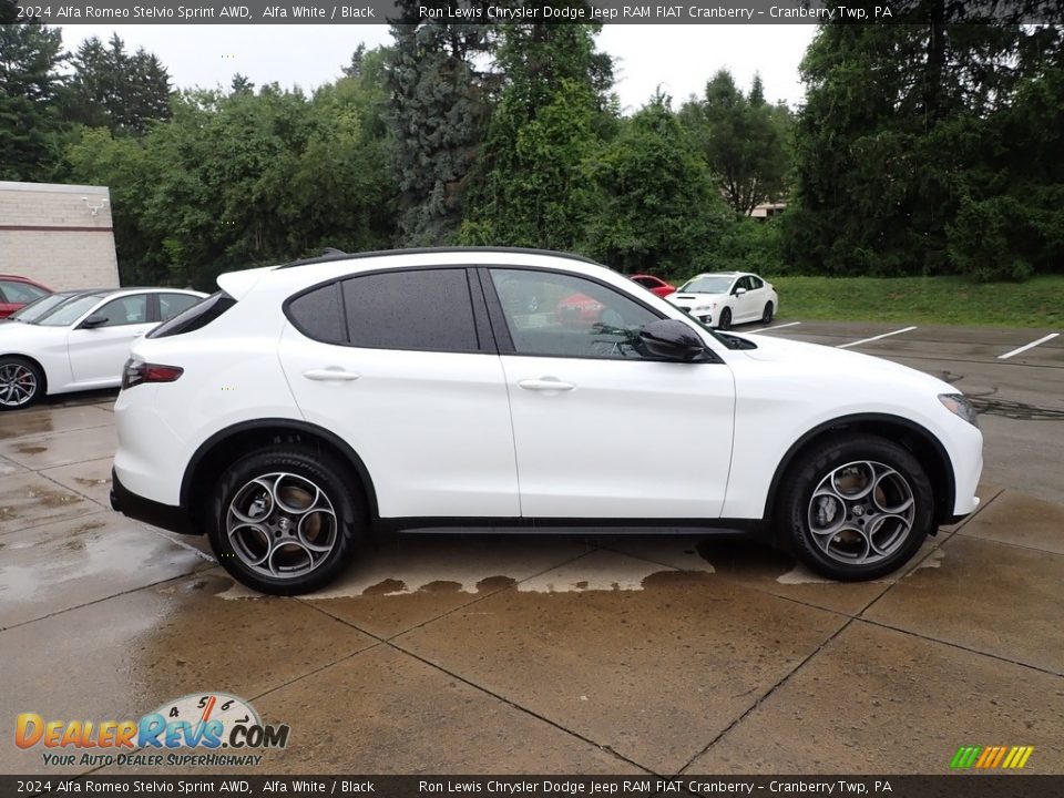 2024 Alfa Romeo Stelvio Sprint AWD Alfa White / Black Photo #6